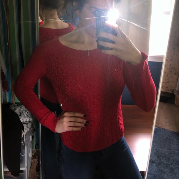 Aeropostale Red Knit Sweater 😍❤️ - Picture 4 of 5